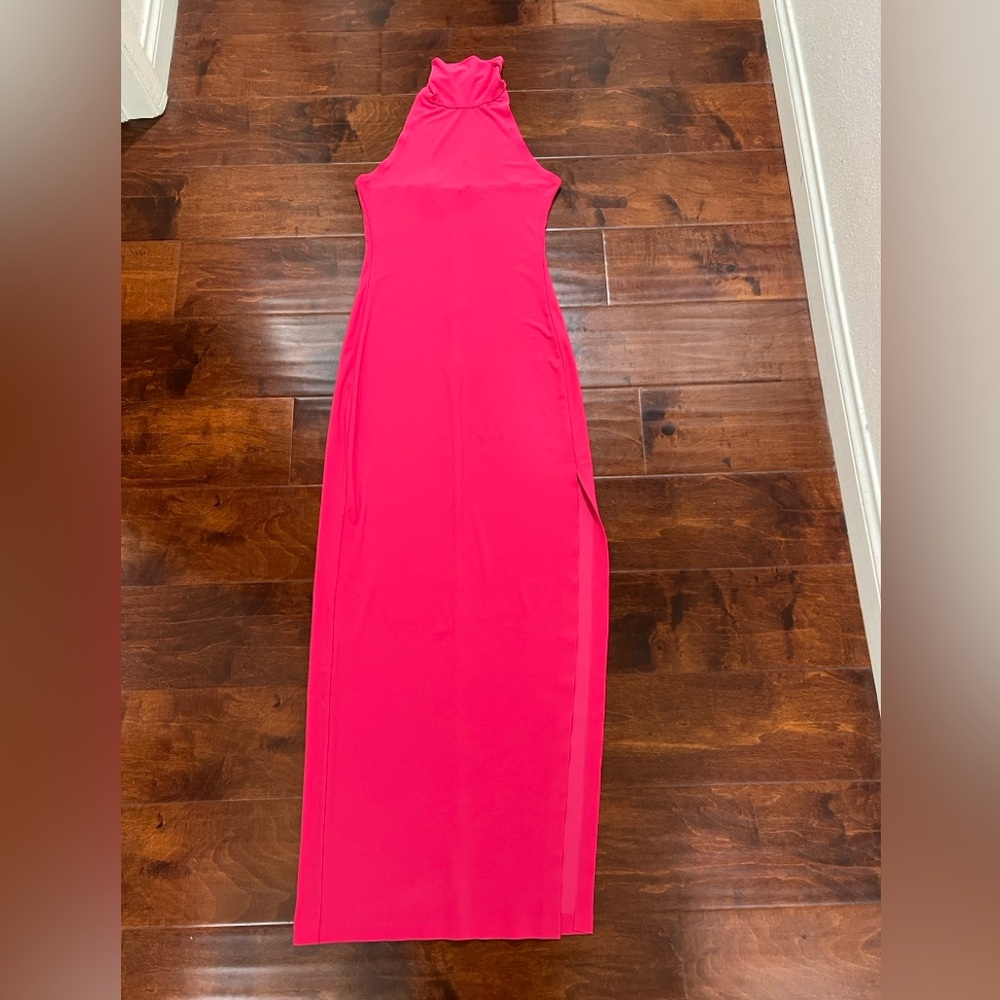 Revolve Norma Kamali Halter side slit dress - Picture 5 of 11